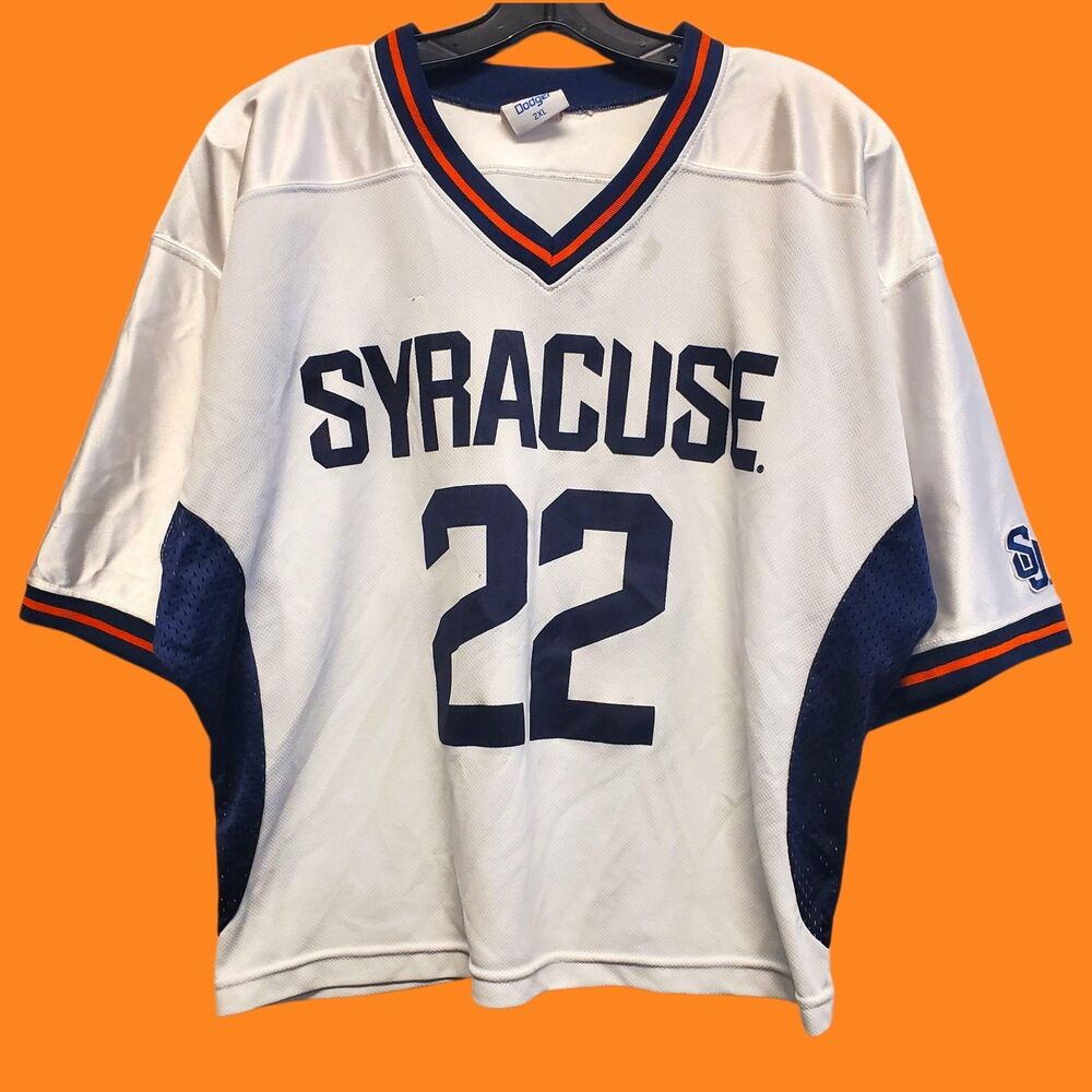 SYRACUSE ORANGE Jersey Adult 2XL White Blue #22 Cropped NCAA College Football